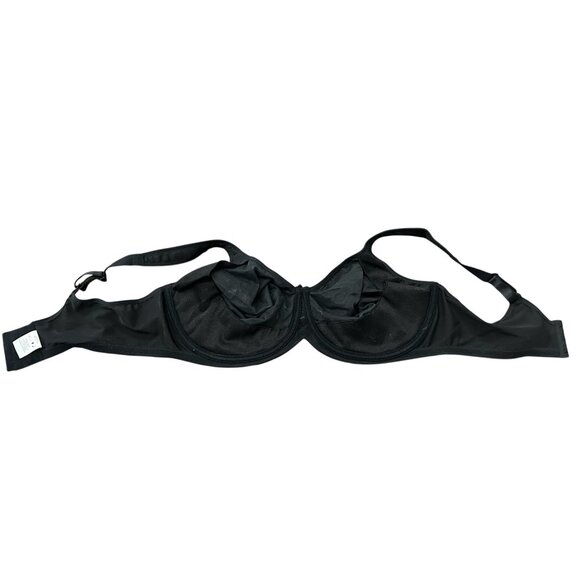 Breezies Womens Lace Bra Black Sz 48DD Adjustable Straps Intimate Support - Picture 2 of 8